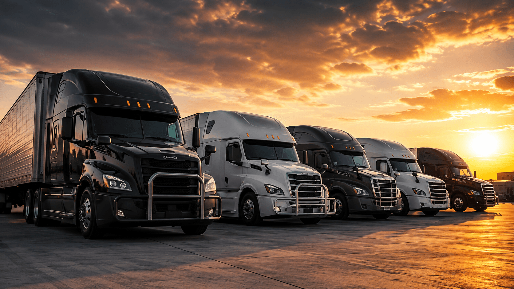 Fleet of tractor trailers