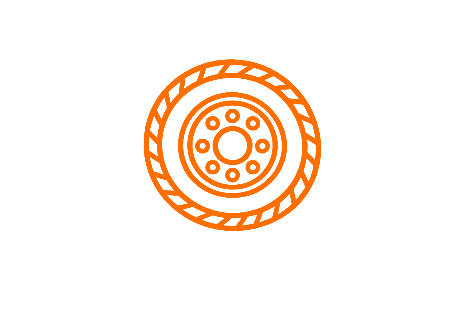 Commercial truck tire icon